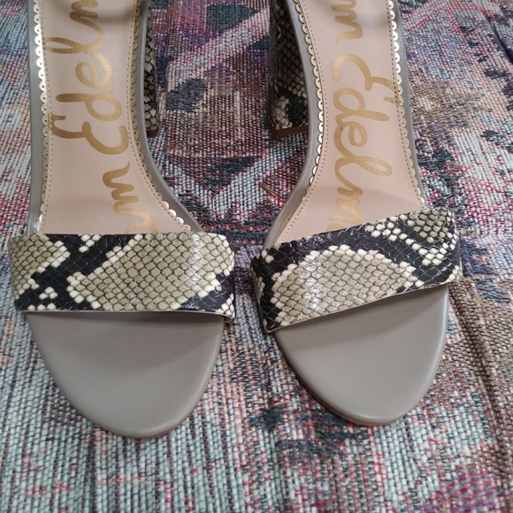 Sam Edelman Snake Skin Print Heels - Picture 7 of 8